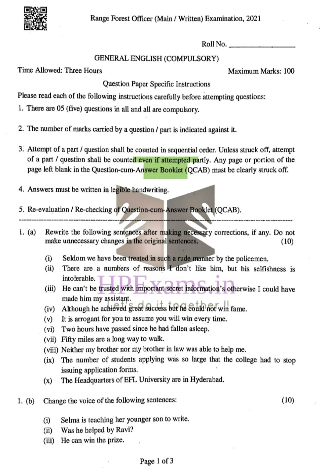 hppsc-range-forest-officer-main-exam-2021-english-question-paper